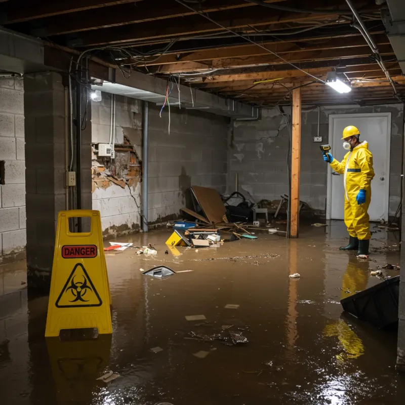 Flooded Basement Electrical Hazard in Salado, TX Property